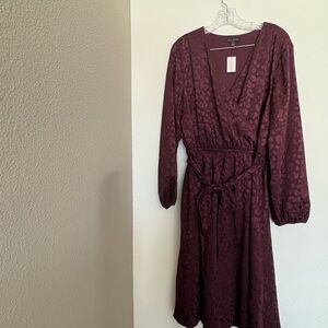 Lane Bryant Red and White Long Sleeve Sundress